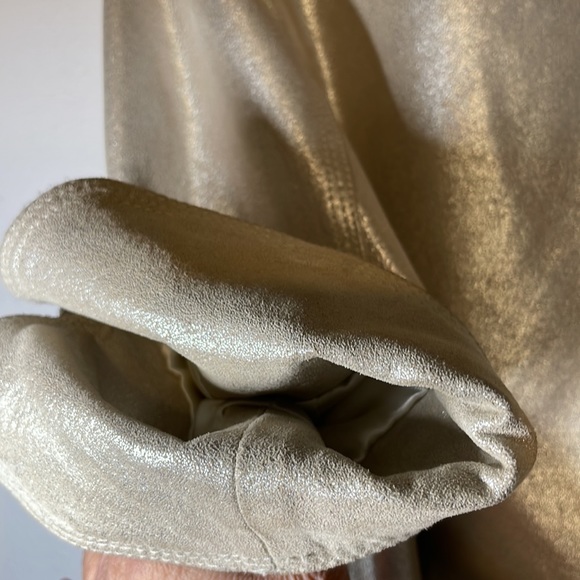 Boston Proper Silver Genuine Vintage Napa Leather Peacoat Jacket - Picture 12 of 17